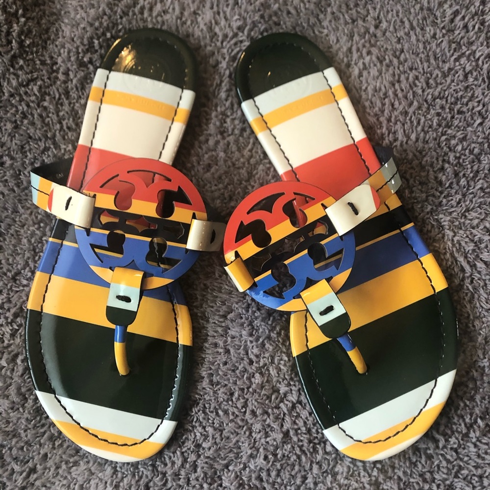 New Tory Burch Rainbow Miller Sandals